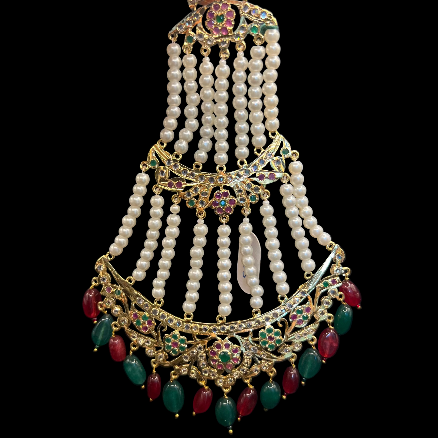 Aaliya Red & Green Jhoomar