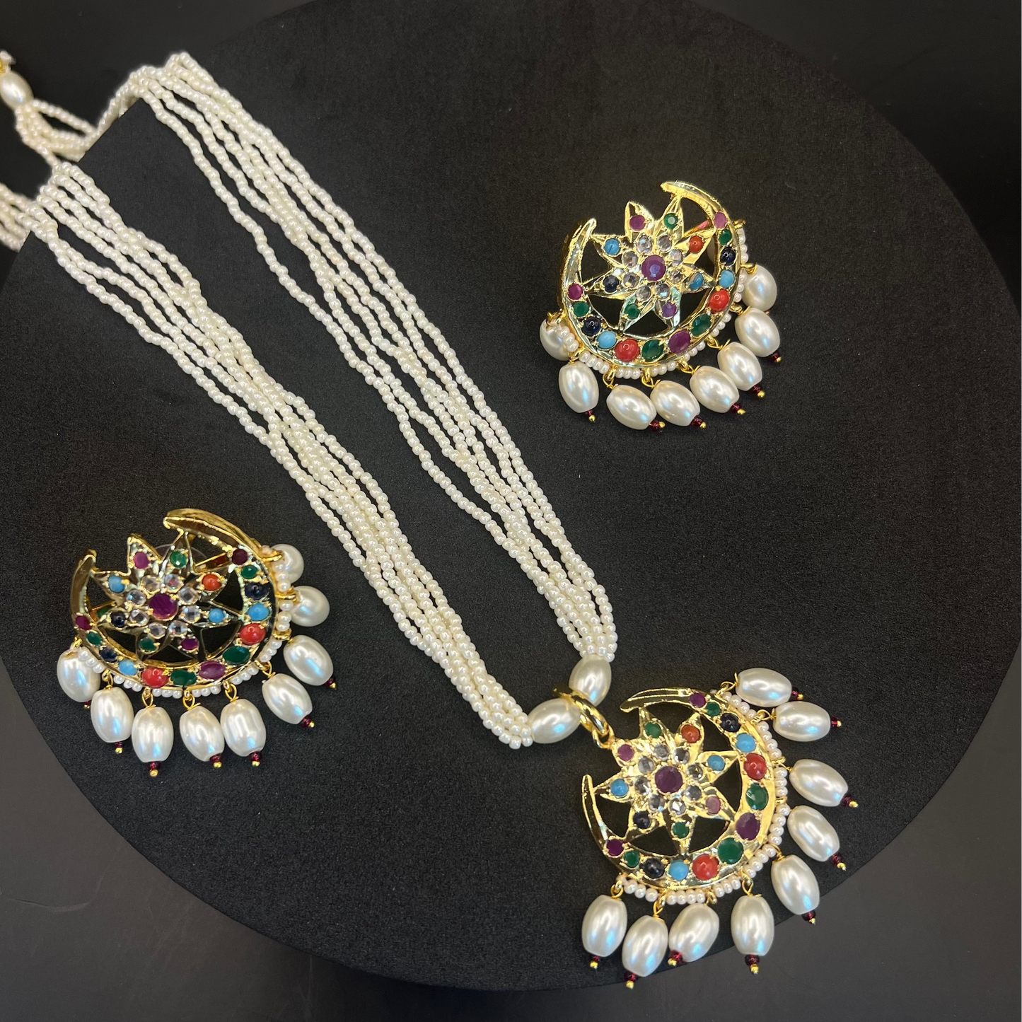 Nayab Multicolor Pendant Set