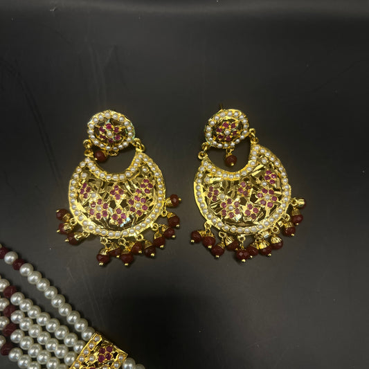 Meher Ruby Long Necklace Set