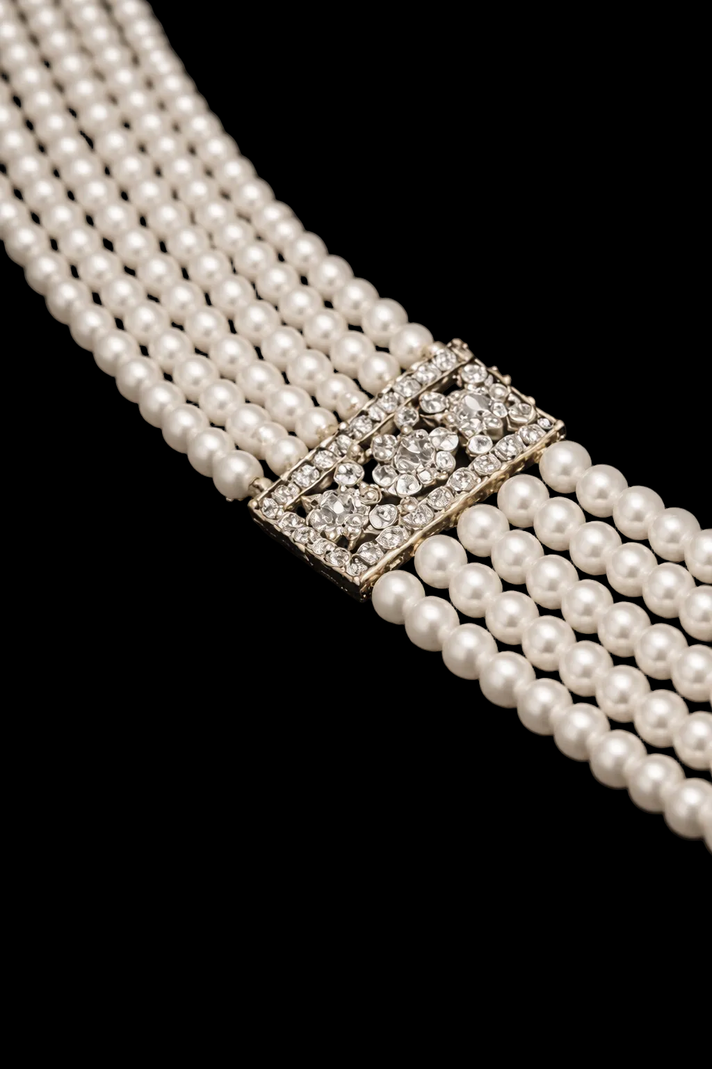 Meher Silver Long Necklace Set