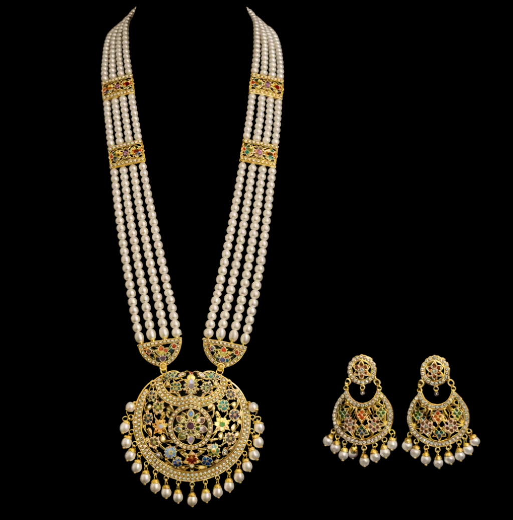 Meher Multicolor Long Necklace Set