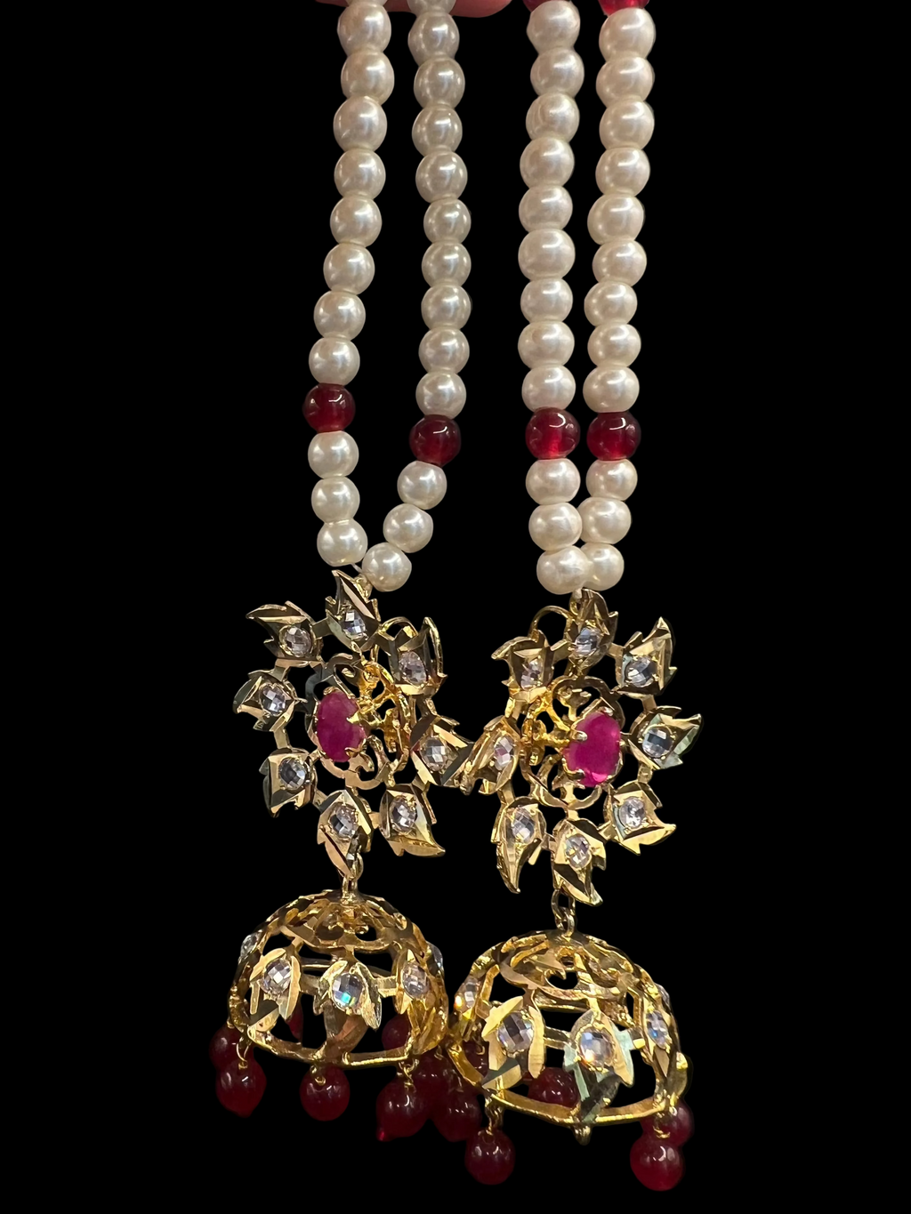 Zahra Red Choker Set