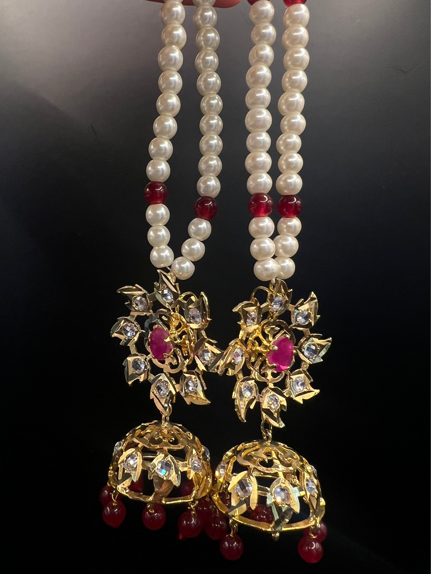 Zahra Red Choker Set