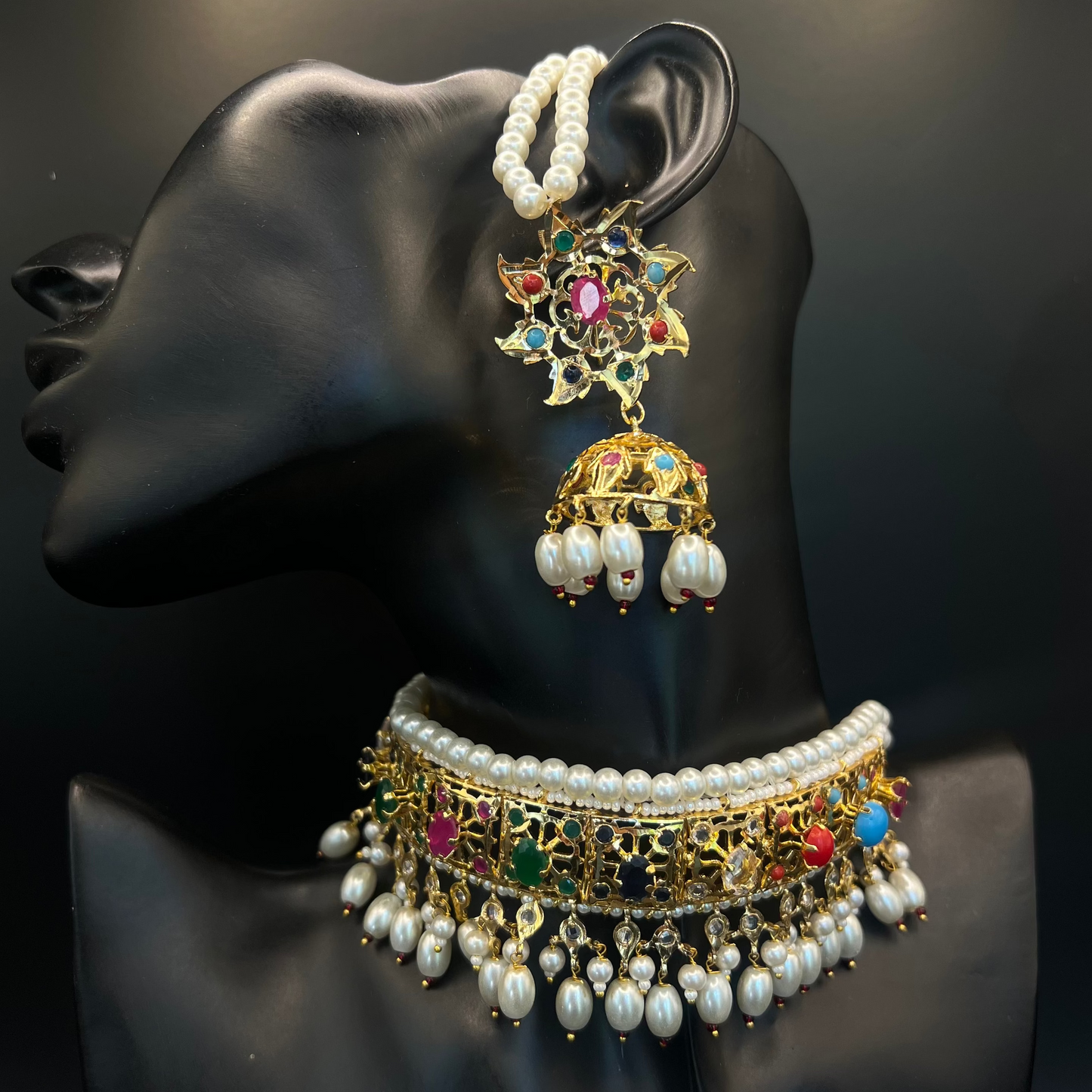 Zahra Multicolor Choker Set