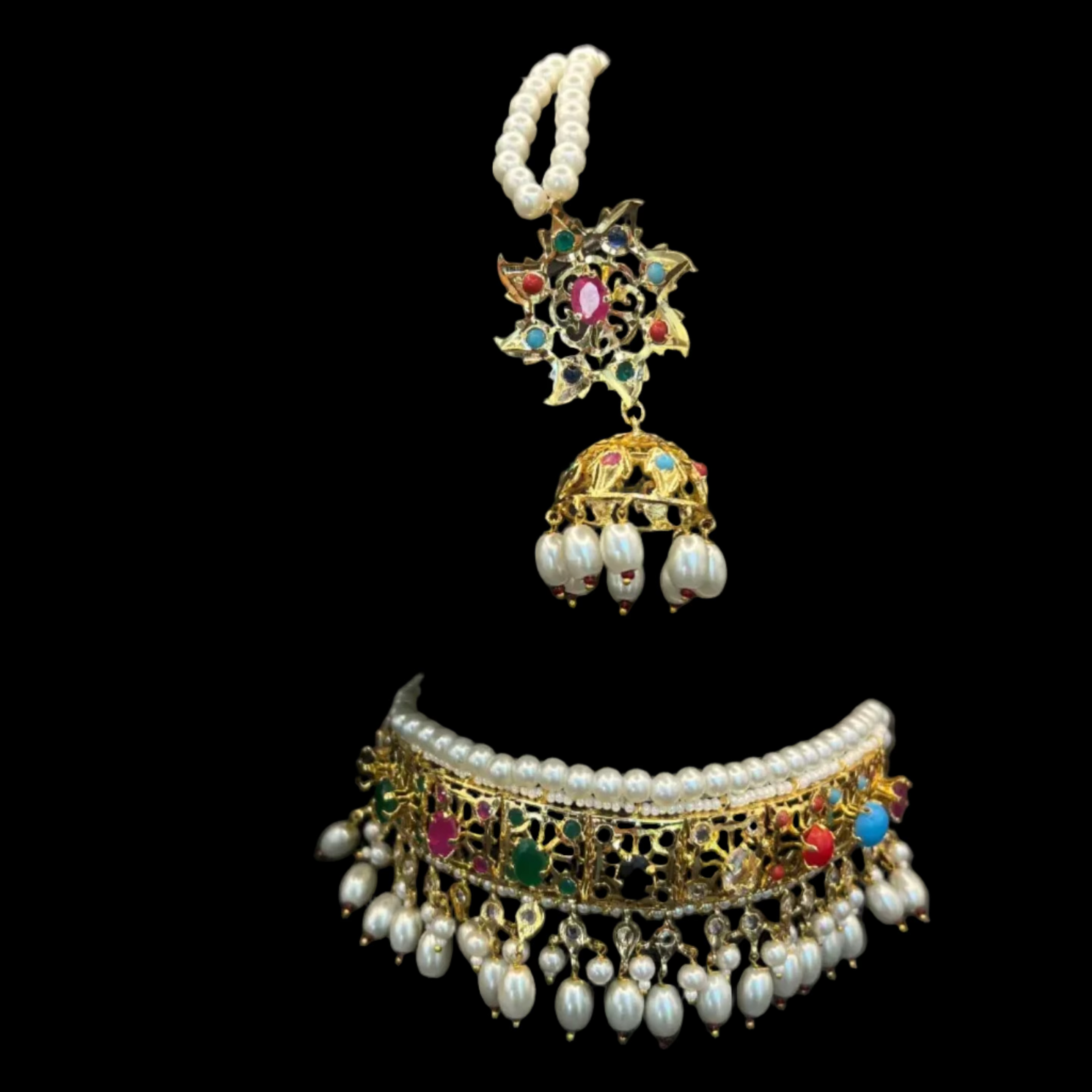 Zahra Multicolor Choker Set