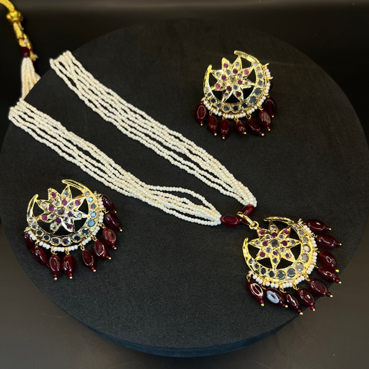 Nayab Ruby Pendant Set