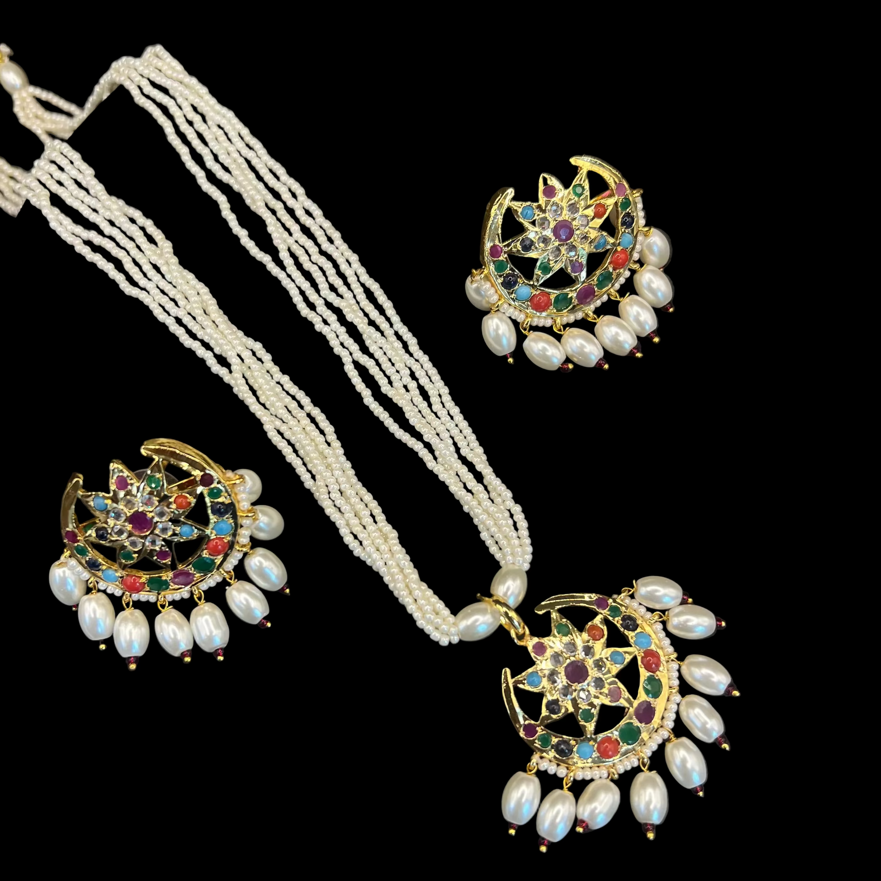 Nayab Multicolor Pendant Set