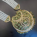 Meher Green Long Necklace Set