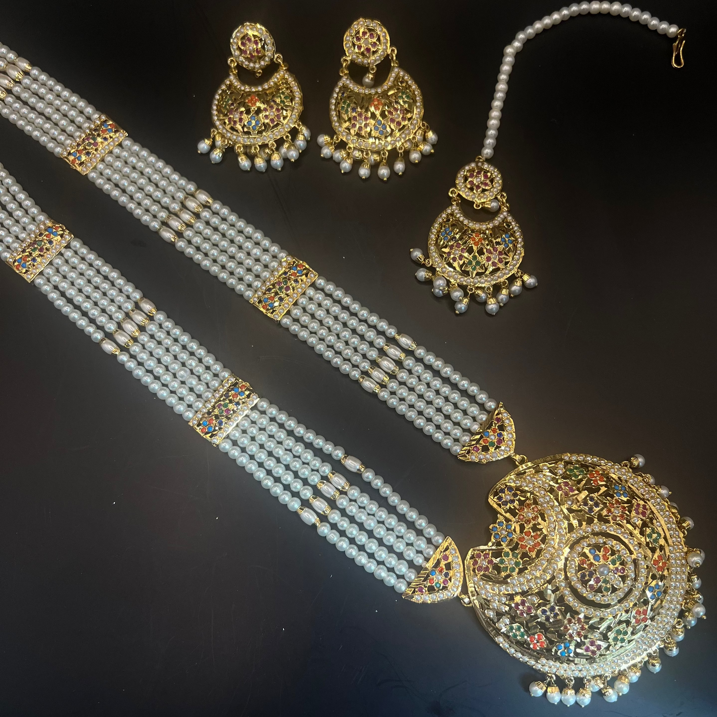Meher Multicolor Long Necklace Set