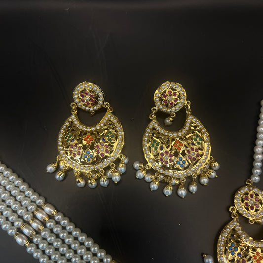 Meher Multicolor Long Necklace Set