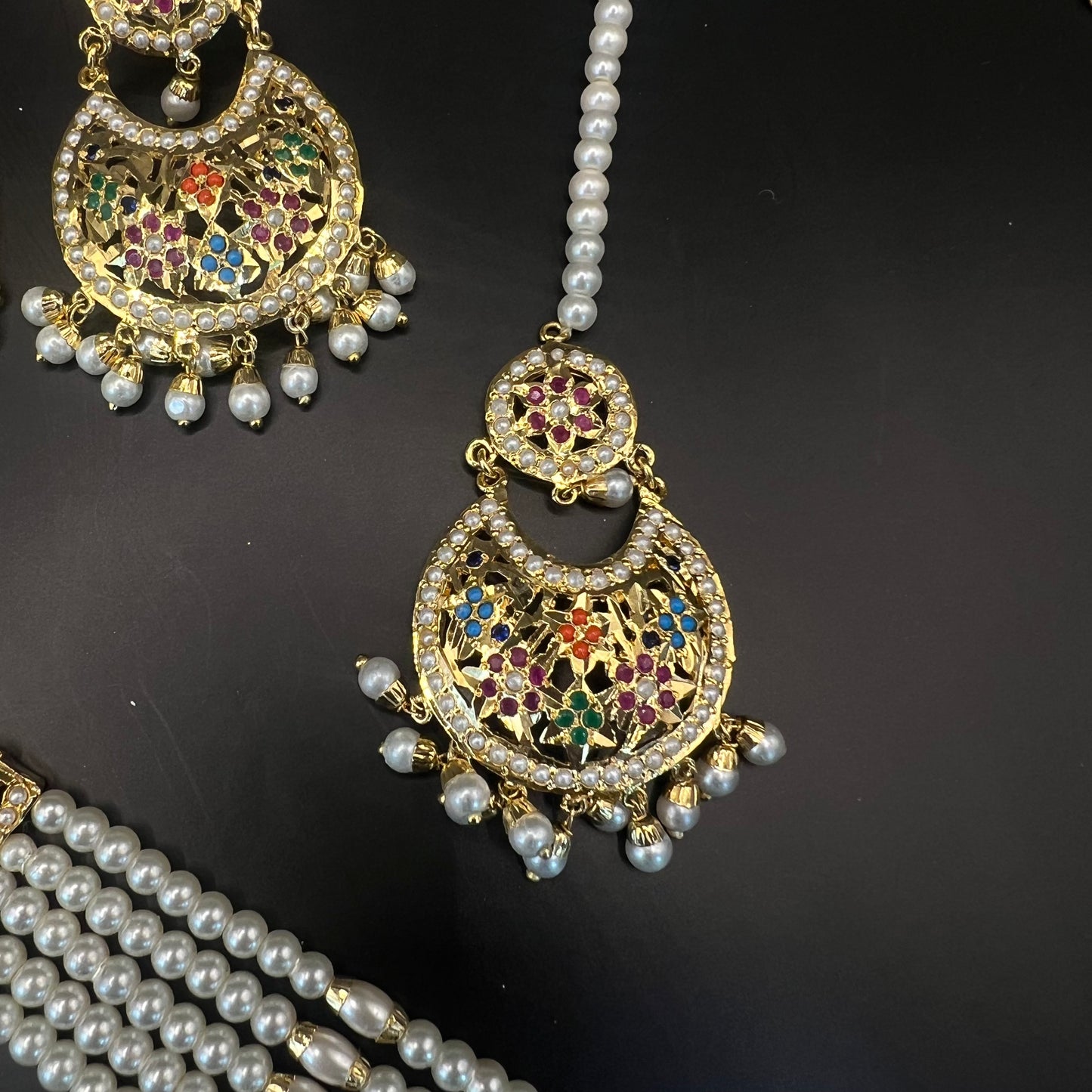 Meher Multicolor Long Necklace Set