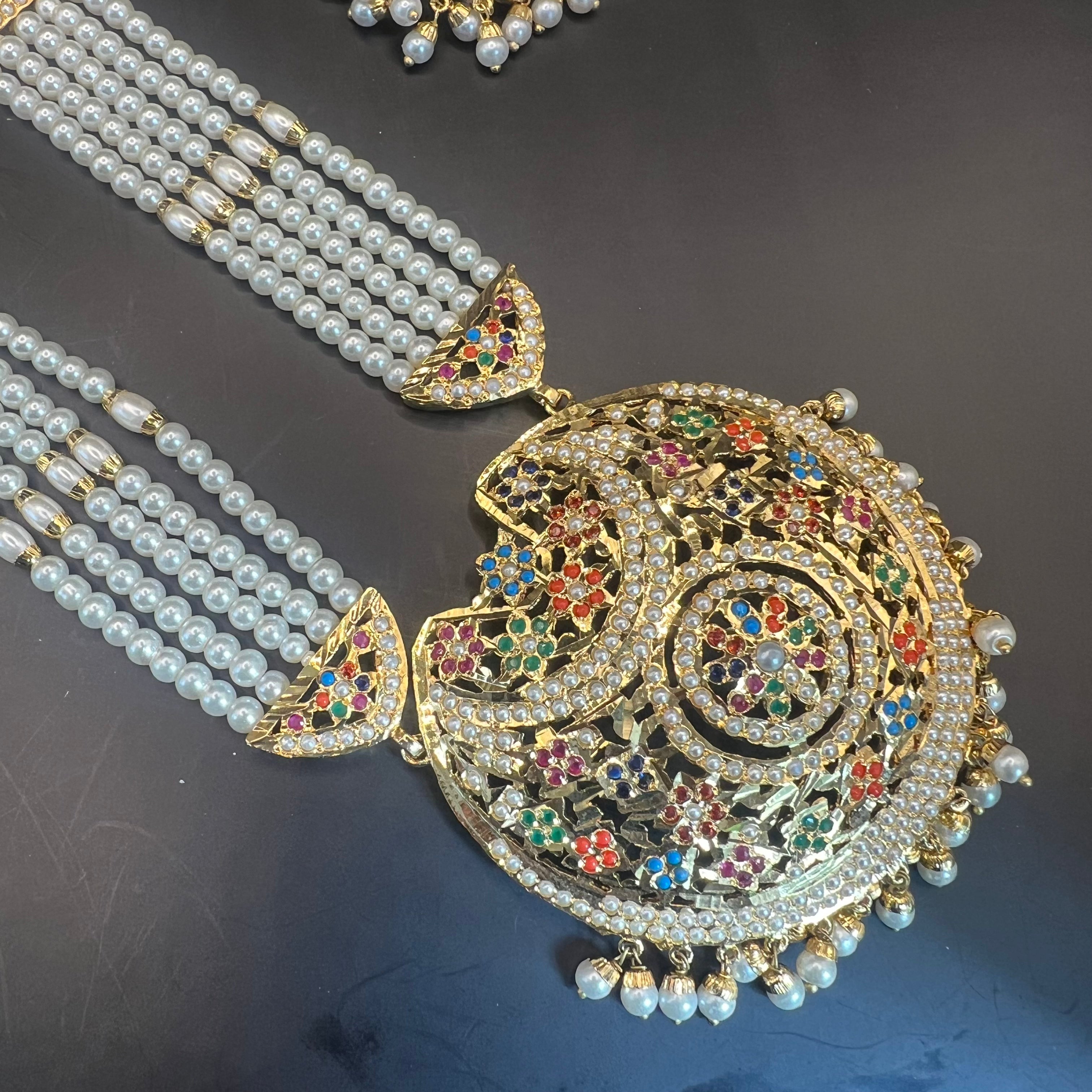 Meher Multicolor Long Necklace Set